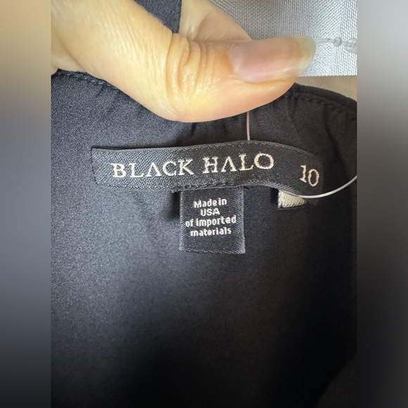 Black Halo Brew One Shoulder Jumpsuit- Sz 10 - Picture 9 of 10